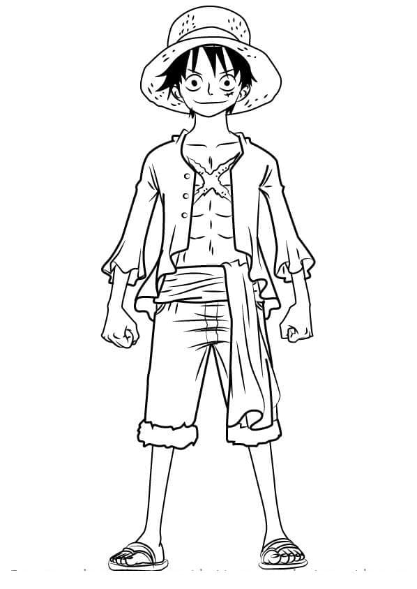 Desenho Luffy One Piece para Colorir