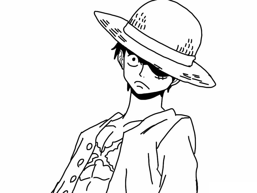 Desenho Luffy One Piece Pdf para Imprimir