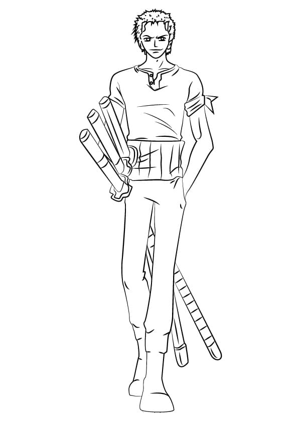 Desenho One Piece para Colorir Giz de Cera