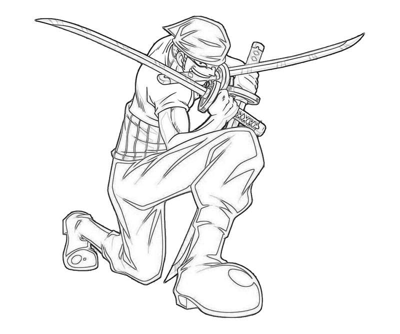 Desenho One Piece para Colorir Lápis de Cor