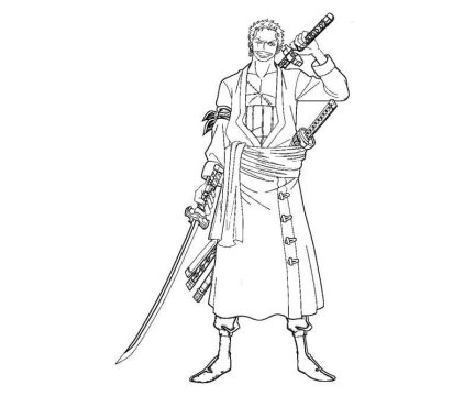 Desenho Roronoa Zoro para Colorir