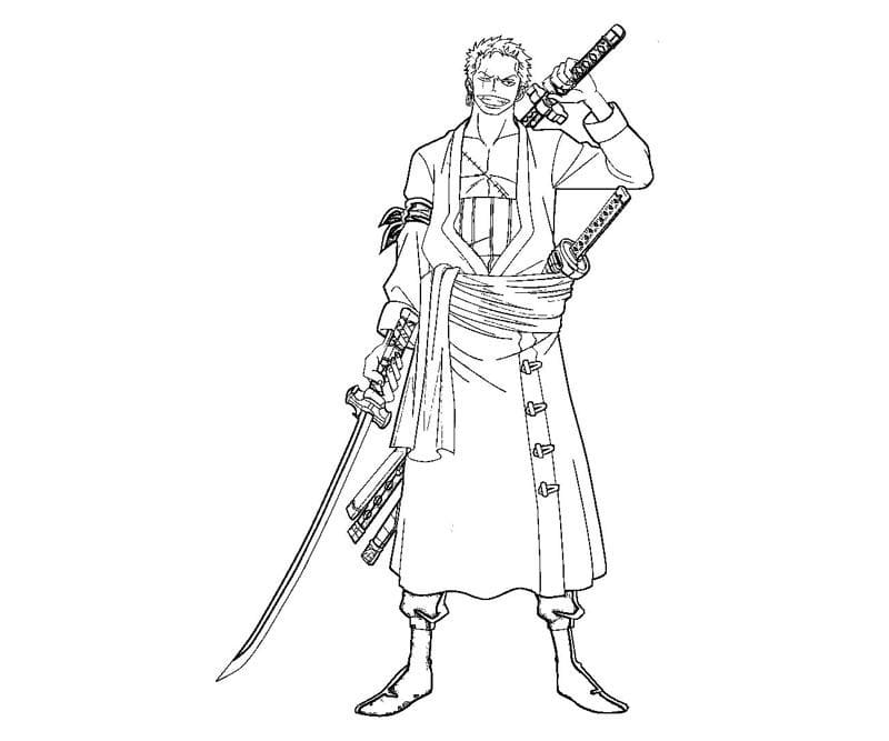 Desenho Roronoa Zoro para Colorir