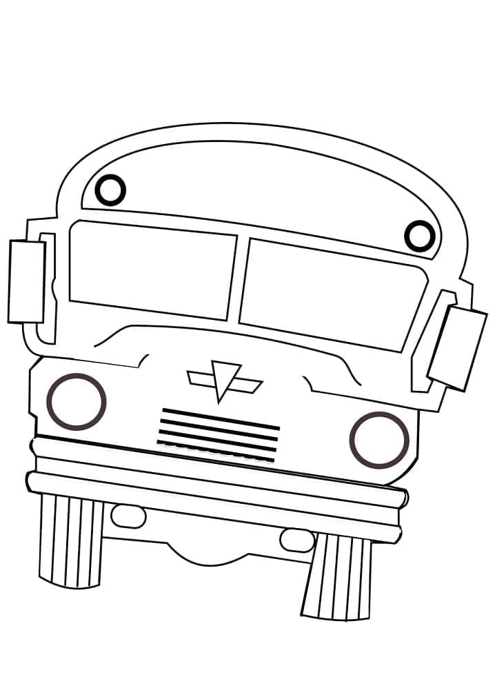 Desenho de Ônibus Escolar Grátis para Crianças para Colorir