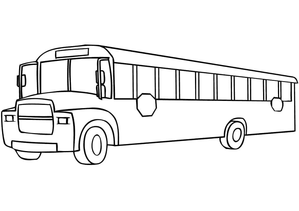 Desenho de um Ônibus Escolar para Colorir