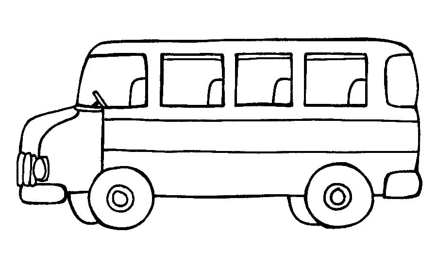 Desenho Ônibus Escolar 10 para Colorear
