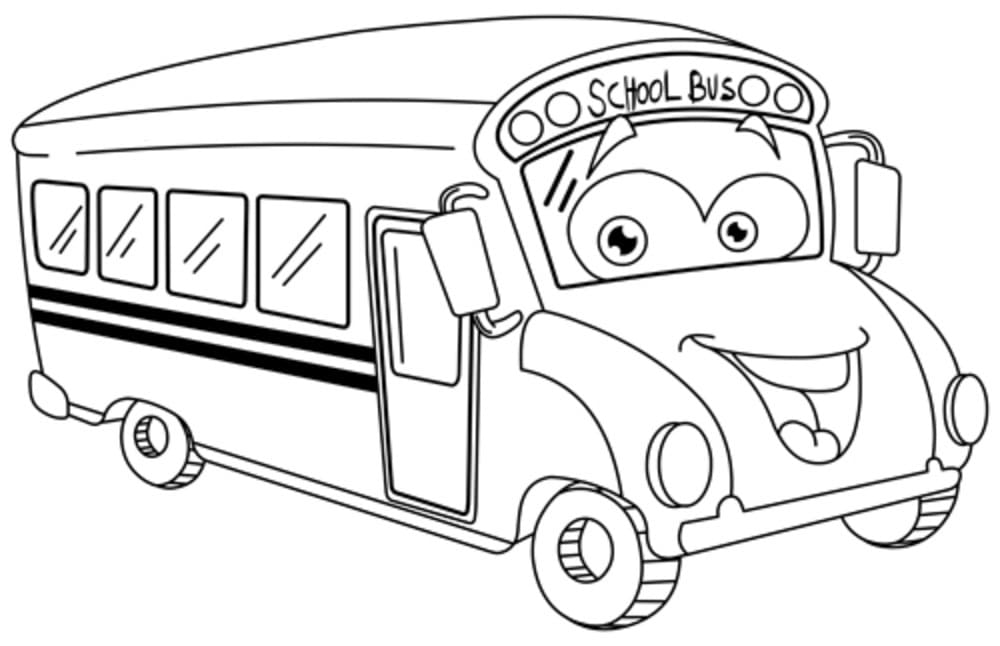 Desenho Ônibus Escolar 12 para Colorear