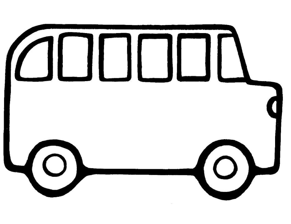 Desenho Ônibus Escolar 3 para Colorear