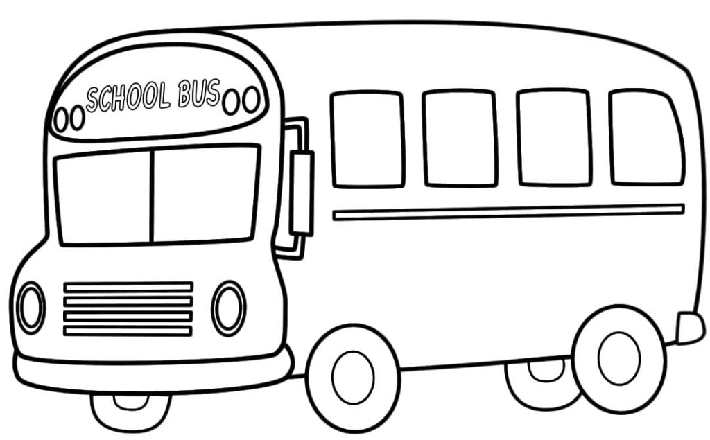 Desenho Ônibus Escolar 5 para Colorear