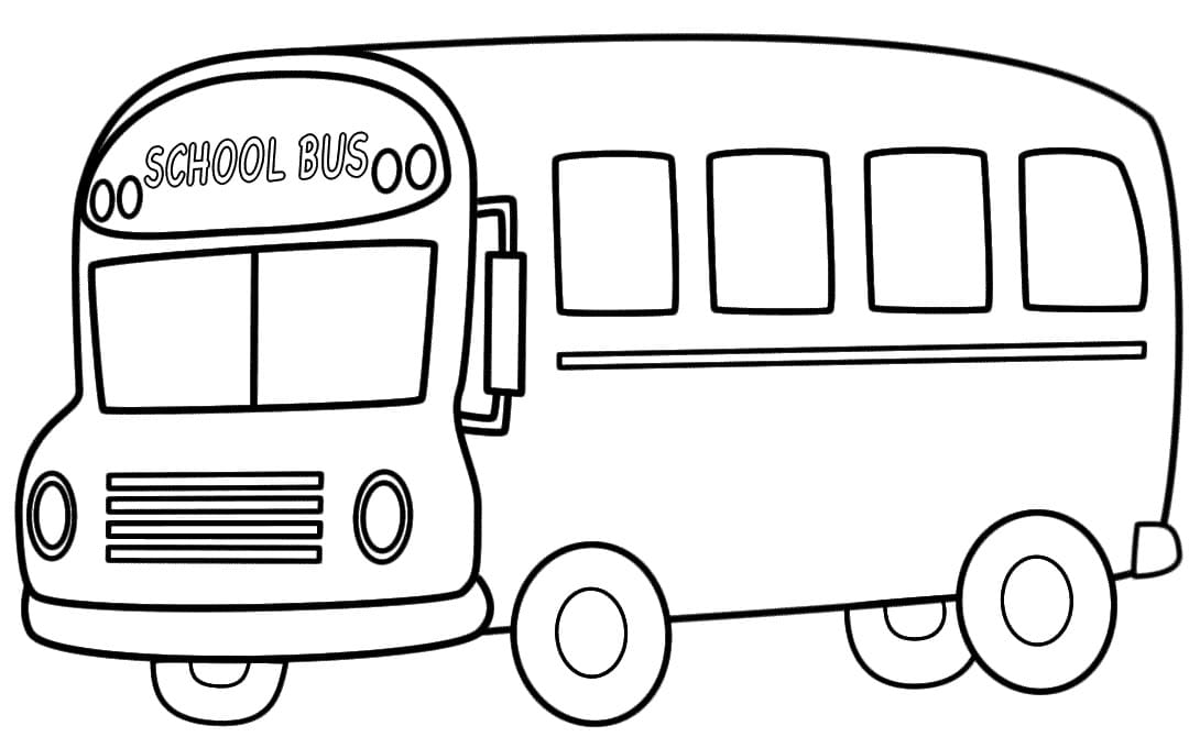 Desenho Ônibus Escolar 5 para Colorear