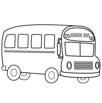 Desenho Ônibus Escolar 7 para Colorear