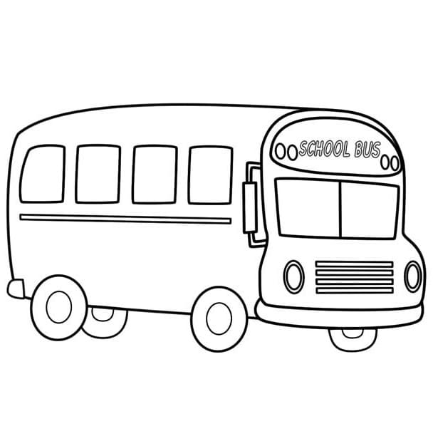 Desenho Ônibus Escolar 7 para Colorear