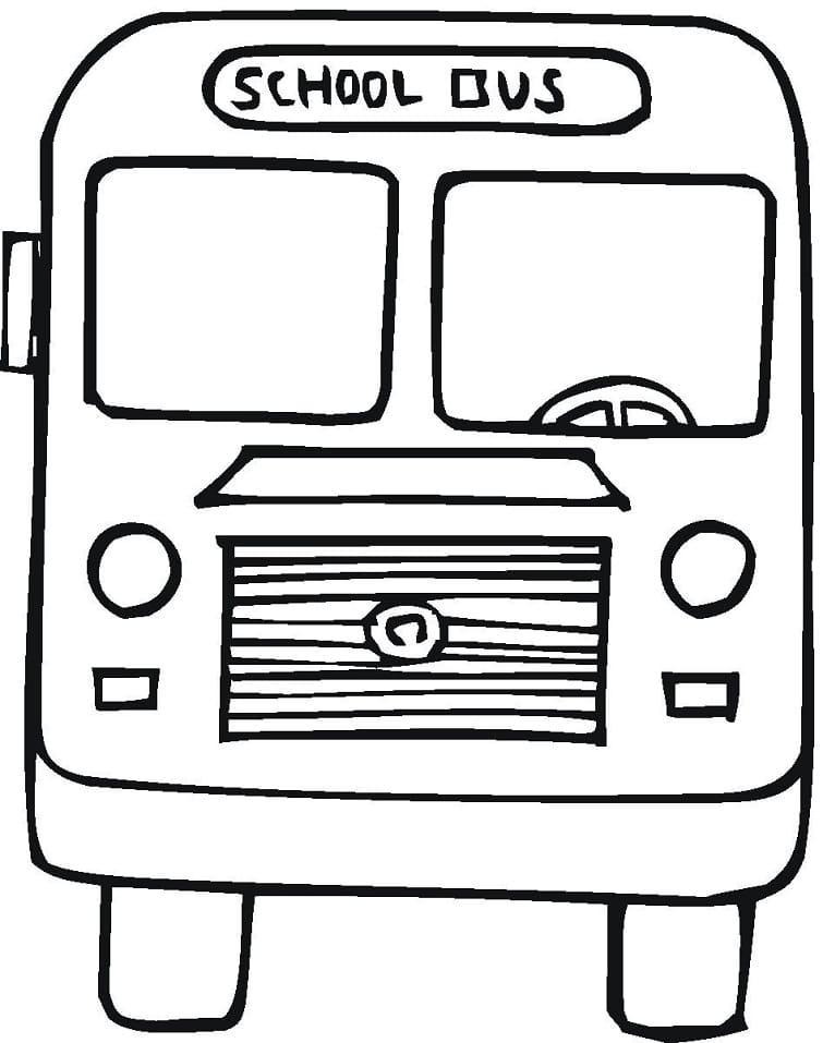 Desenho Ônibus Escolar 8 para Colorear