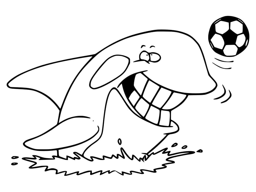 Desenho de Imprimivel Grátis Orca para Crianças para Colorir