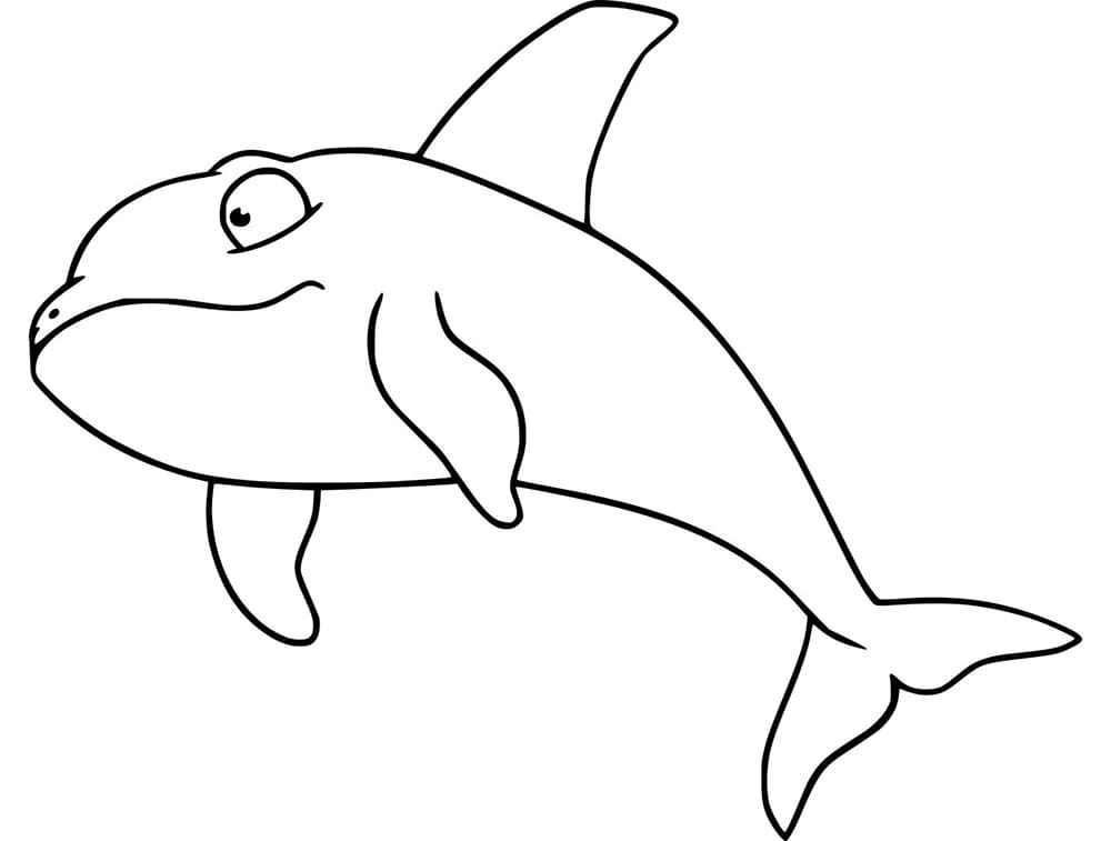 Desenho de Orca para Crianças de 5 Anos para Colorir