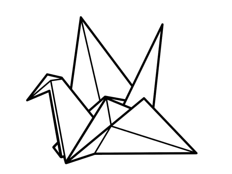 Desenho de Origami Grátis para Crianças para Colorir