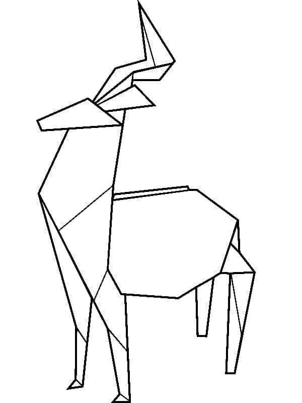 Desenho de Origami Imprimivel Grátis para Crianças para Colorir