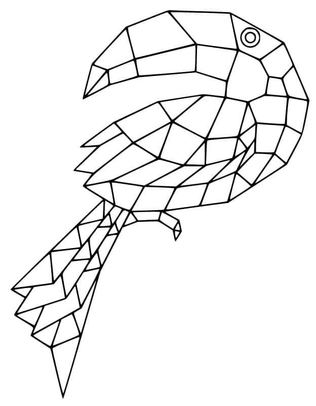 Desenho de Origami Imprimivel Grátis para Colorir
