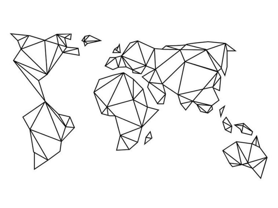Desenho de Origami Imprimivel para Crianças para Colorir