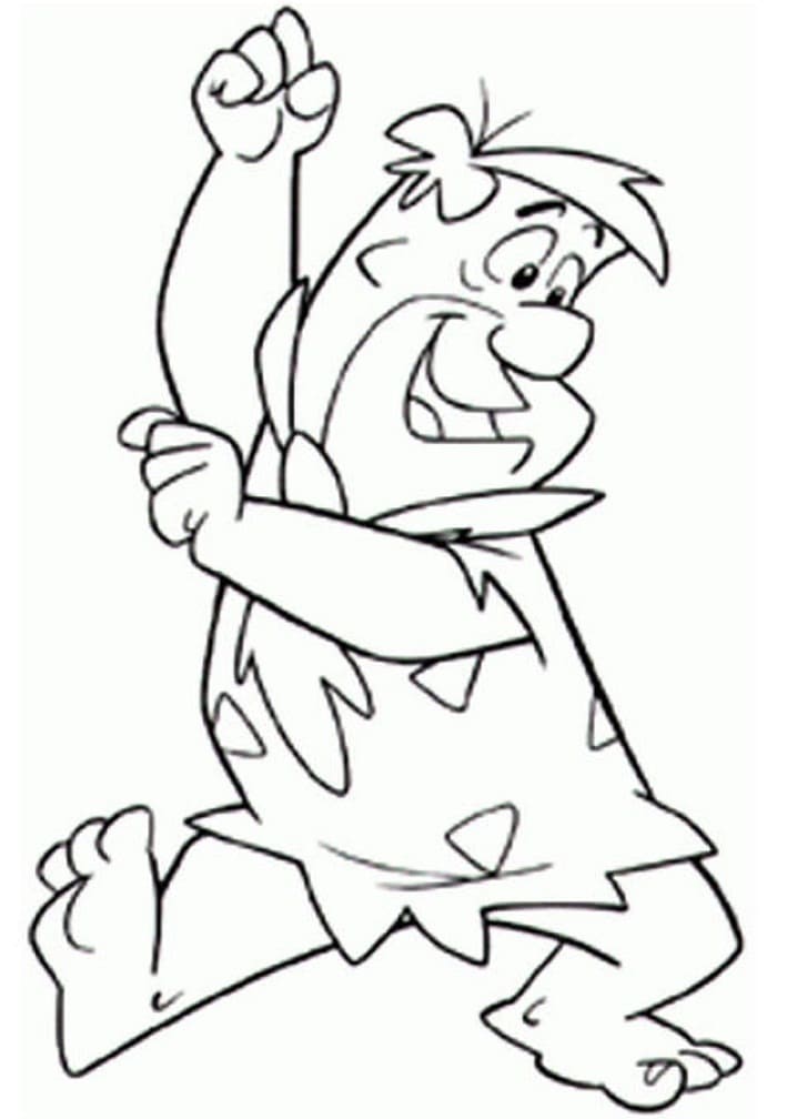 Desenho de Fred Flintstone Dançando para Colorir