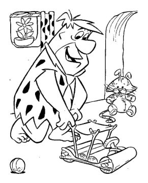Desenho Fred Flintstone para Colorir