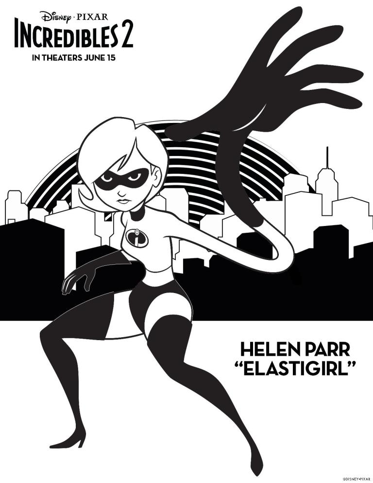 Desenho de os Incríveis Download para Colorir