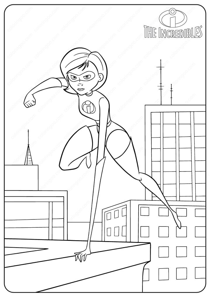 Desenho de os Incríveis Download Pdf para Imprimir