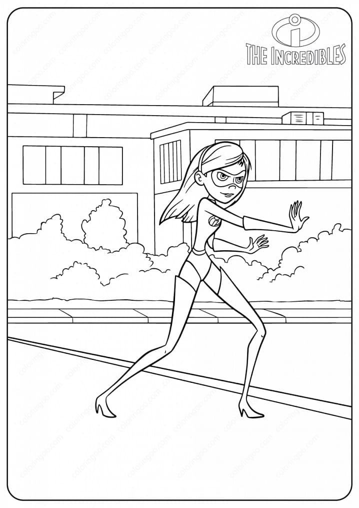 Desenho de os Incríveis para Colorir Online Pdf