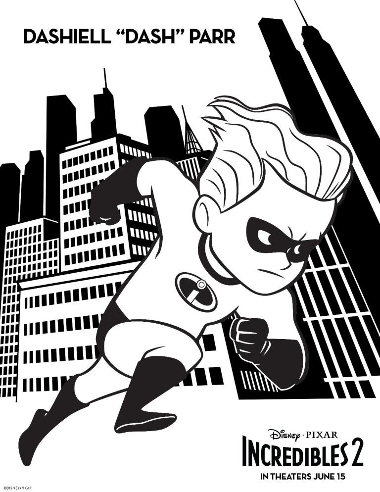 Desenho de os Incríveis para Colorir Pdf Grátis