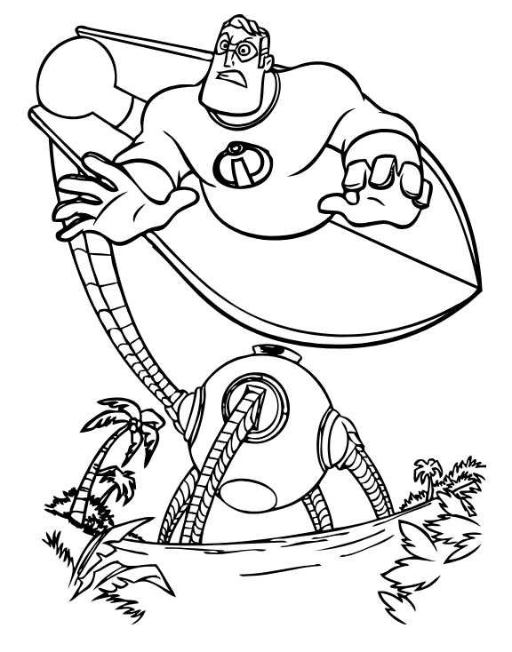 Desenho de os Incríveis para Imprimir Download