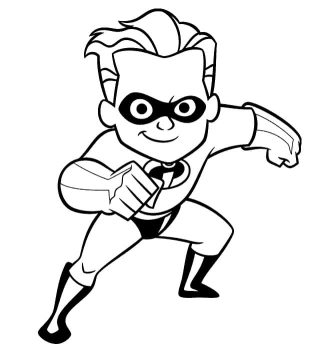 Desenho de Os incríveis para Pintar Download