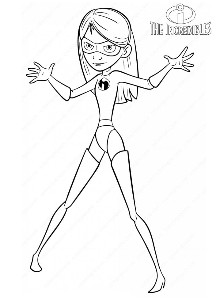 Desenho de os Incríveis para Pintar Grátis Download