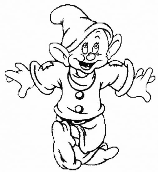 Desenho de Dunga de os Sete Anões para Colorir
