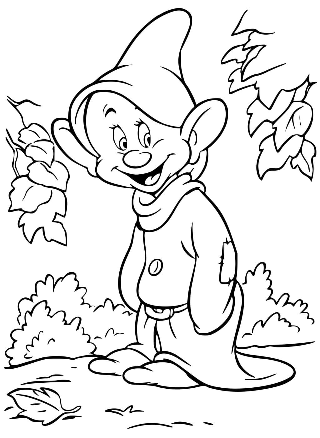 Desenho de Dunga os Sete Anões para Colorir