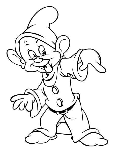 Desenho de Dunga Sete Anões para Colorir