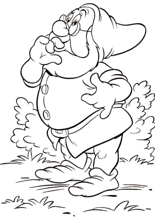 Desenho de Mestre de os Sete Anões para Colorir