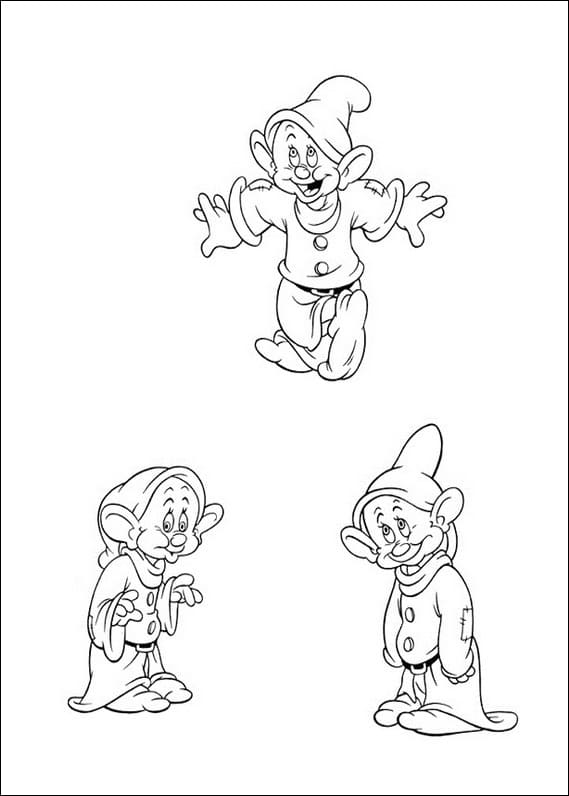 Desenho de os Sete Anões Dunga para Colorir