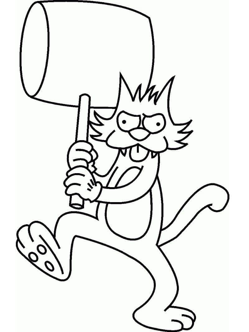 Desenho de Bola de Neve de os Simpsons para Colorir