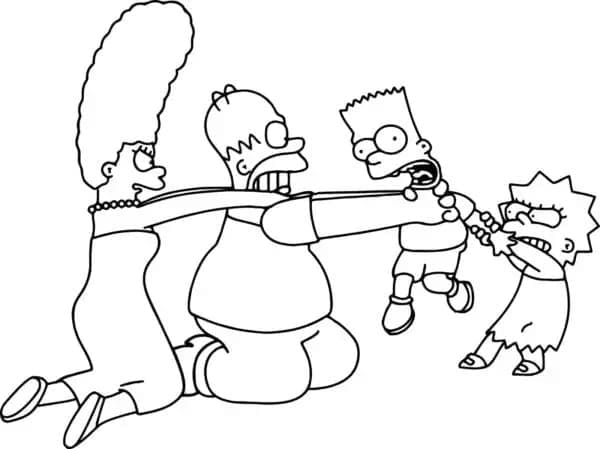 Desenho de Imprimivel os Simpsons para Colorir