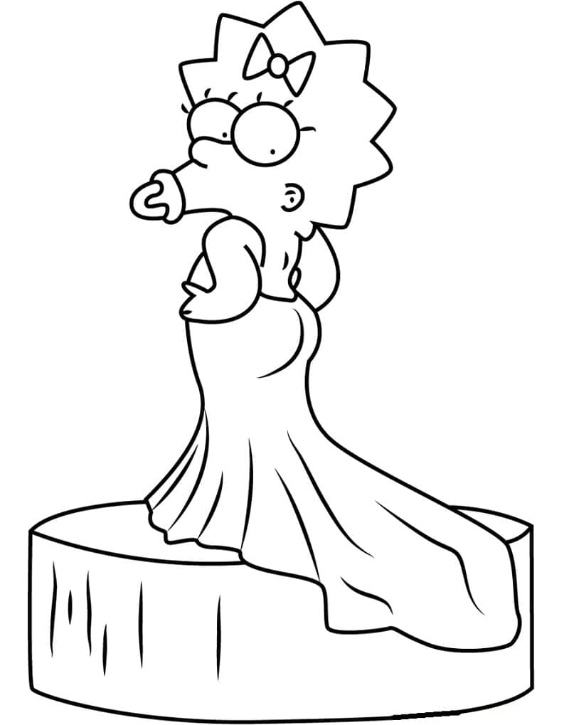 Desenho de Maggie Simpson de os Simpsons para Colorir
