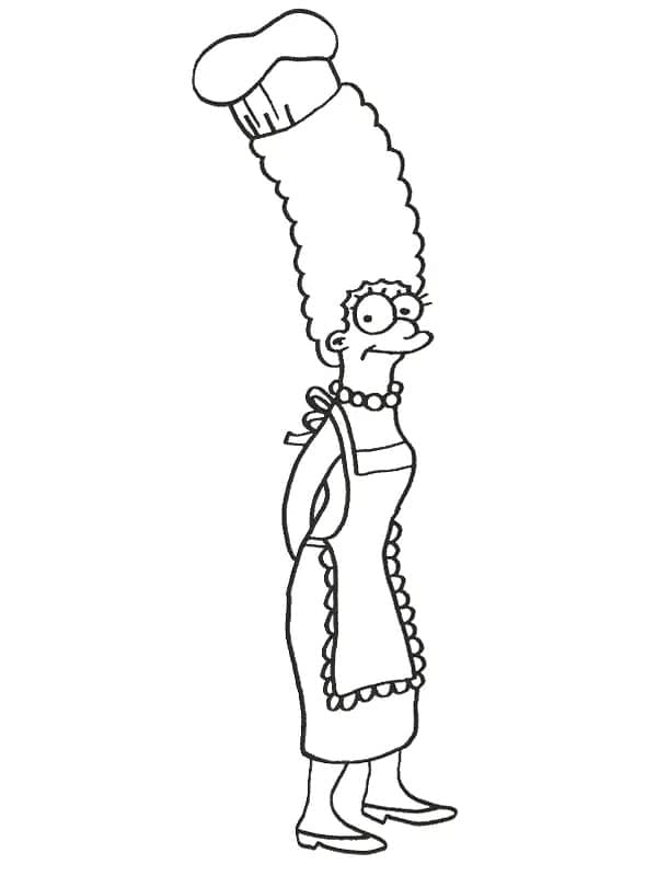 Desenho de Marge de os Simpsons para Colorir