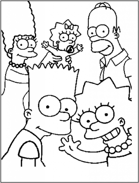 Os Simpson família Colorir