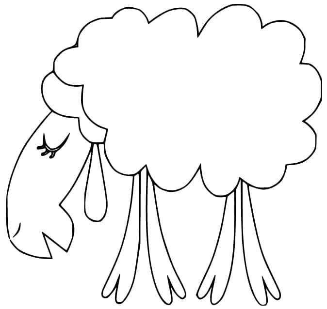 Desenho de Ovelha Grátis para Colorir