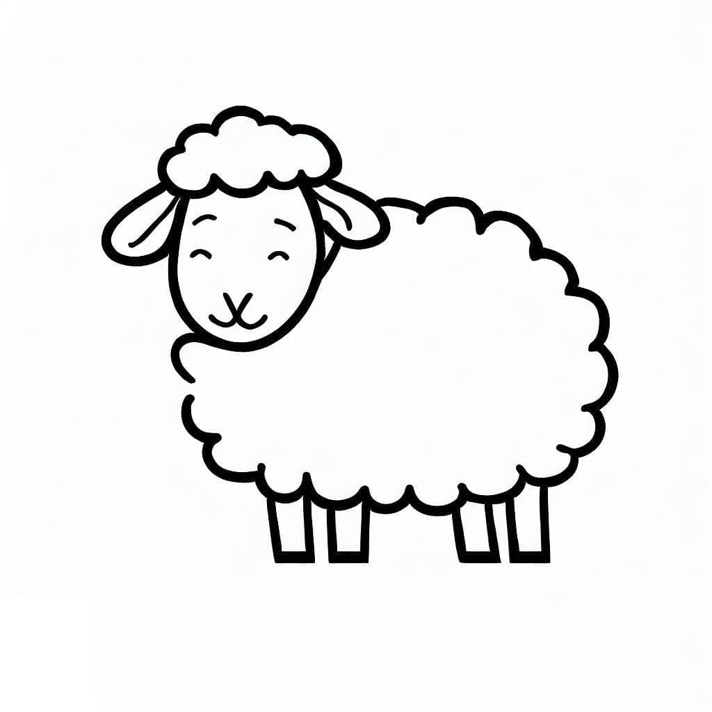 Desenho de uma Ovelha para Colorir