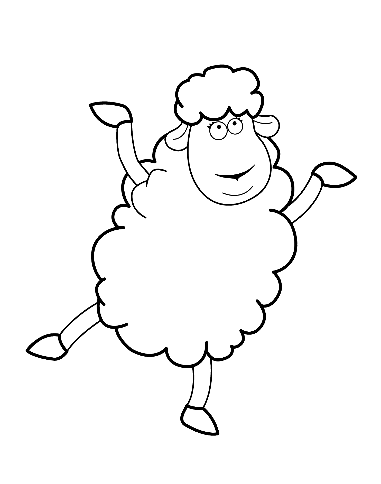 Desenho Ovelha Imprimivel para Pintar