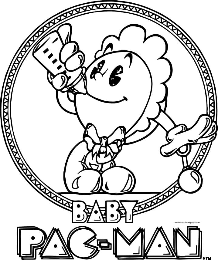 Desenho Bebê Pacman para Colorir