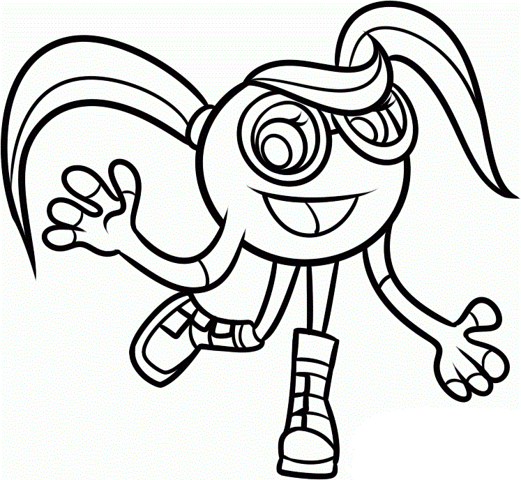 Desenho de Cylindira Pacman para Colorir
