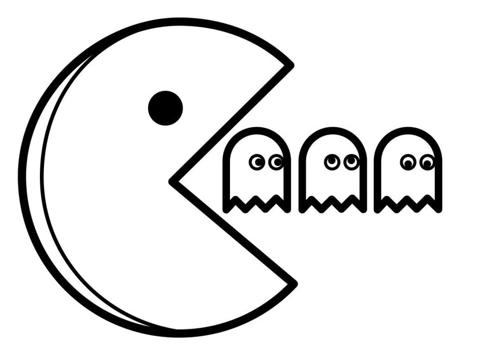Desenho Pacman Baixar Grátis para Colorir