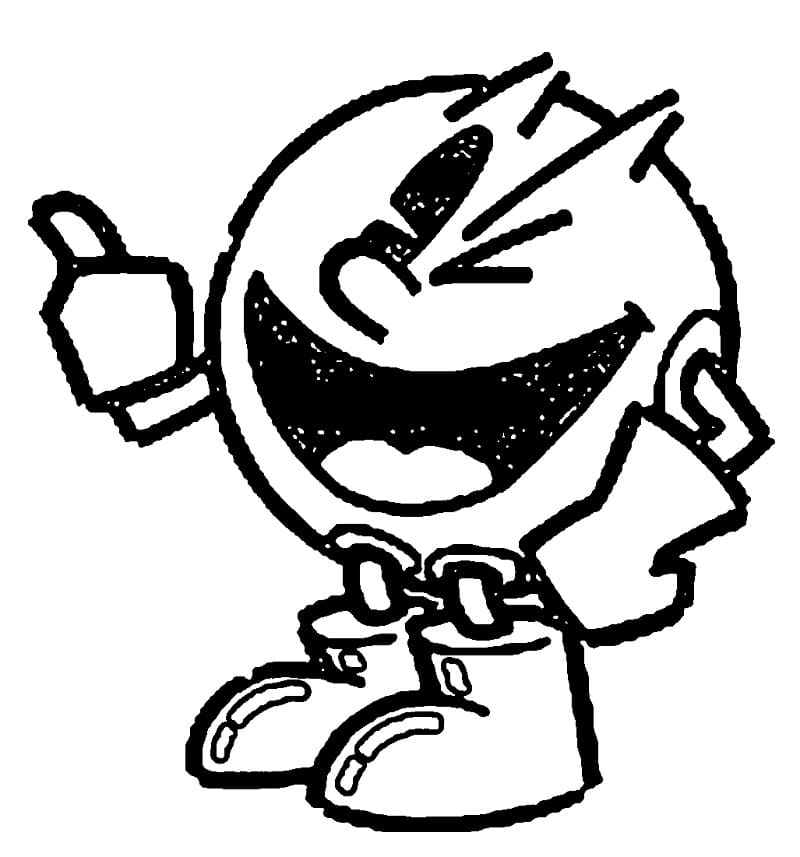 Desenho Pacman Bonito para Colorir