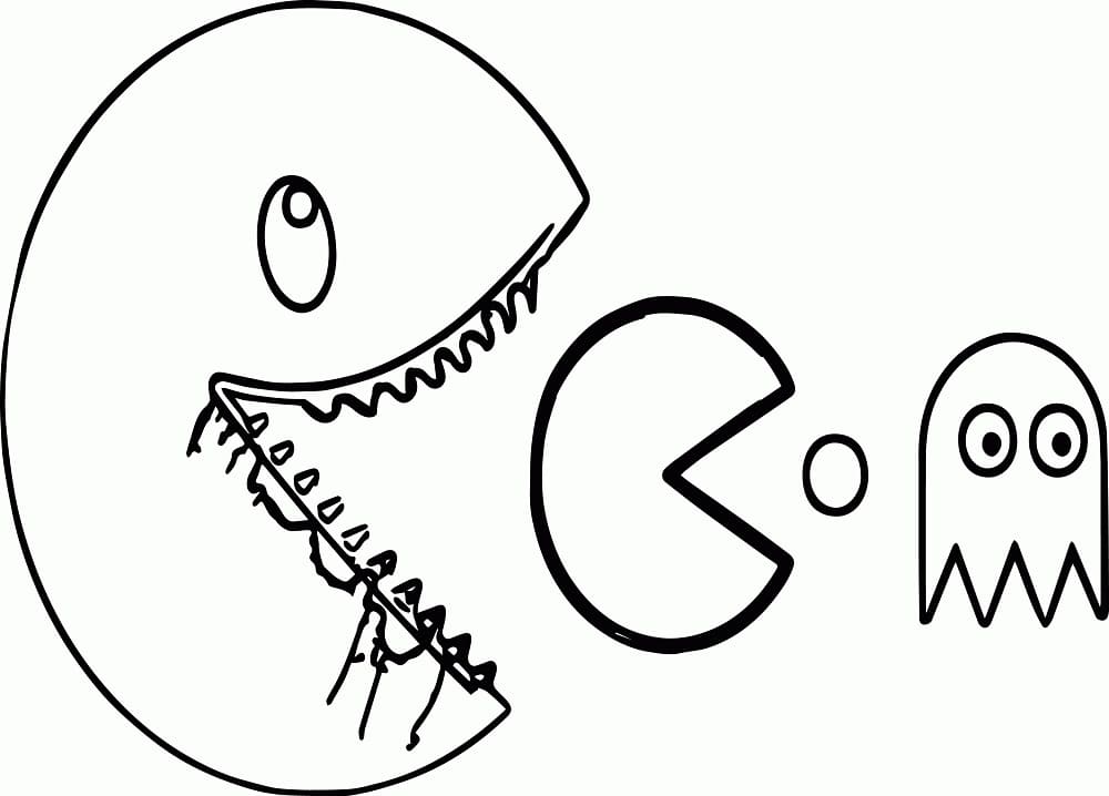 Desenho Pacman Download Pdf para Colorir