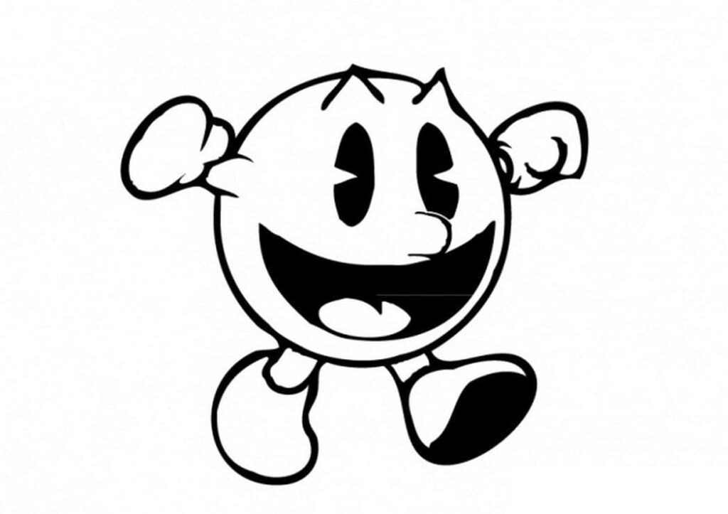 Desenho Pacman e Fantasmas para Colorir
